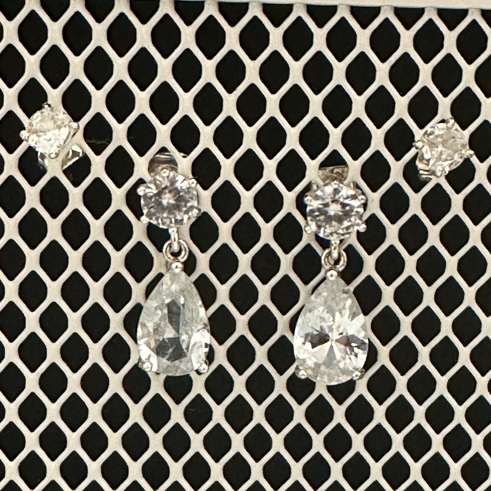 Set of Elegant Silver Earrings